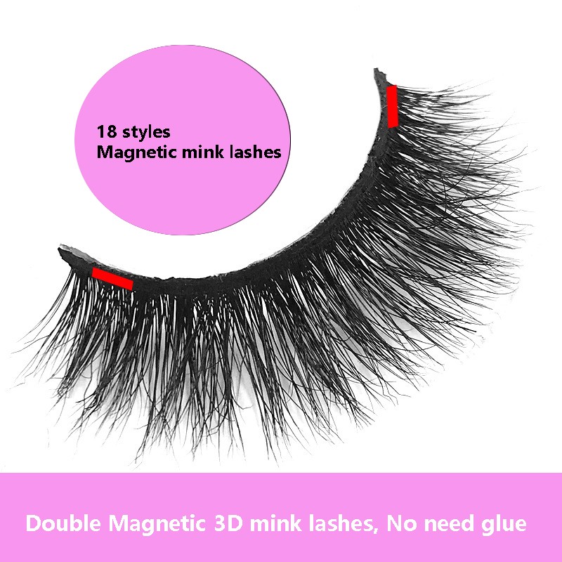 1 pair 3d mink eyelashes glueless 18 styles Liquid
