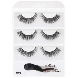 3 pairs 3D mink eyelashes b204