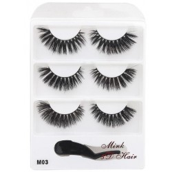 3 pairs 3D mink eyelashes b204