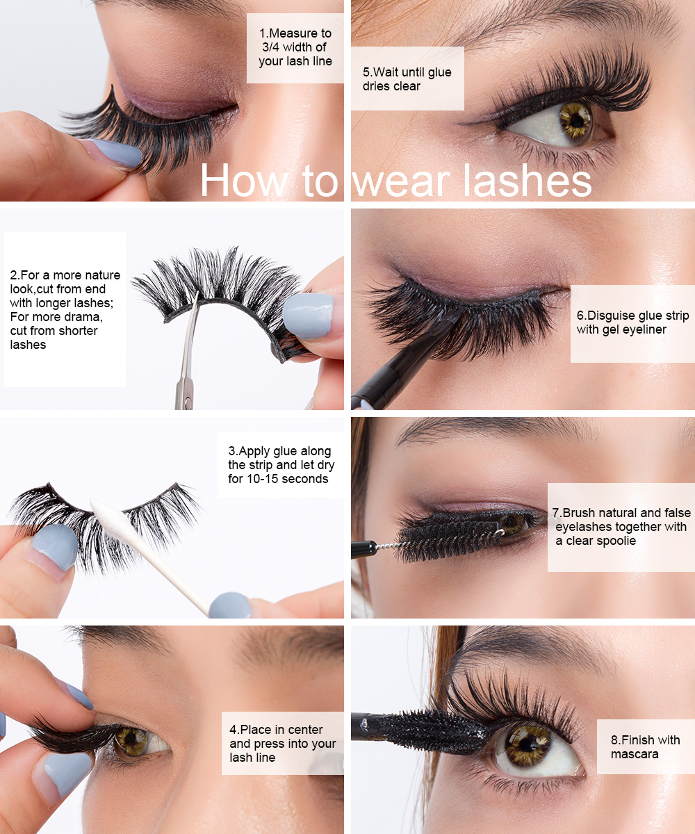 how to wear eye lashes