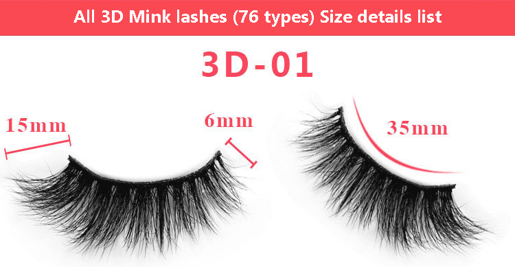 3d mink lashes size details 01