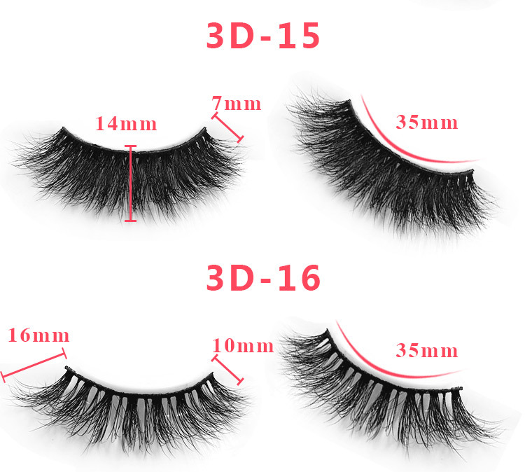 3d mink lashes size details 09