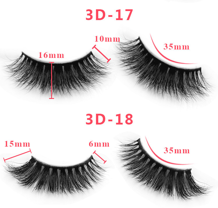 3d mink lashes size details 055