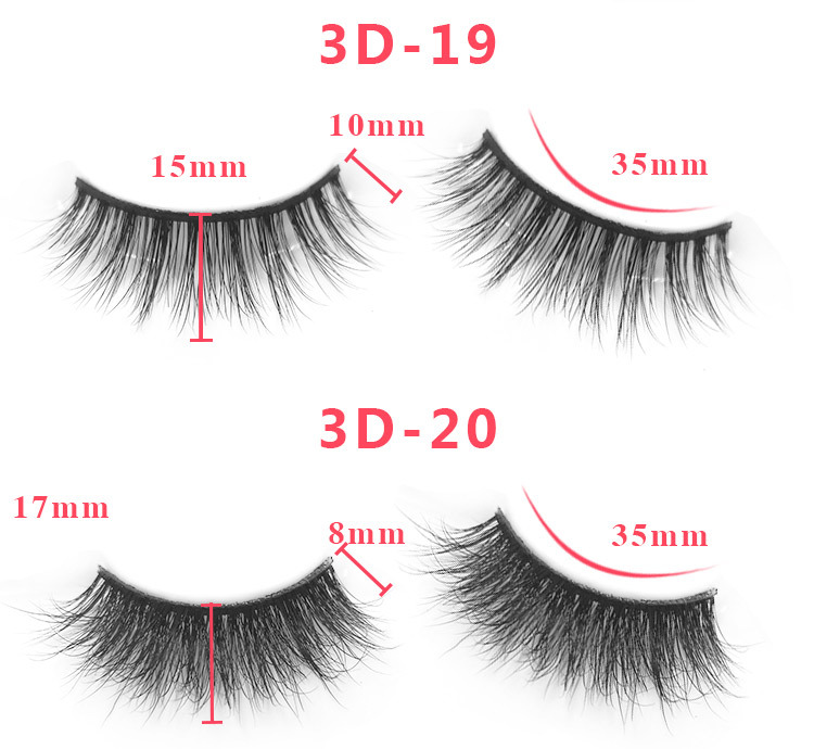 3d mink lashes size details 066