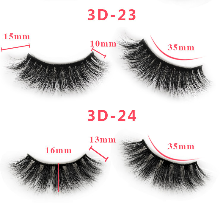 3d mink lashes size details 0144