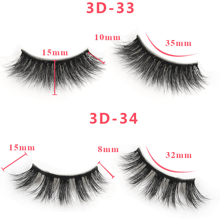 3d mink lashes size details 061