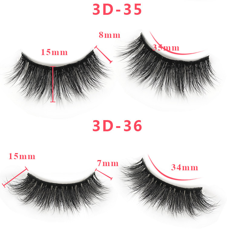 3d mink lashes size details 031