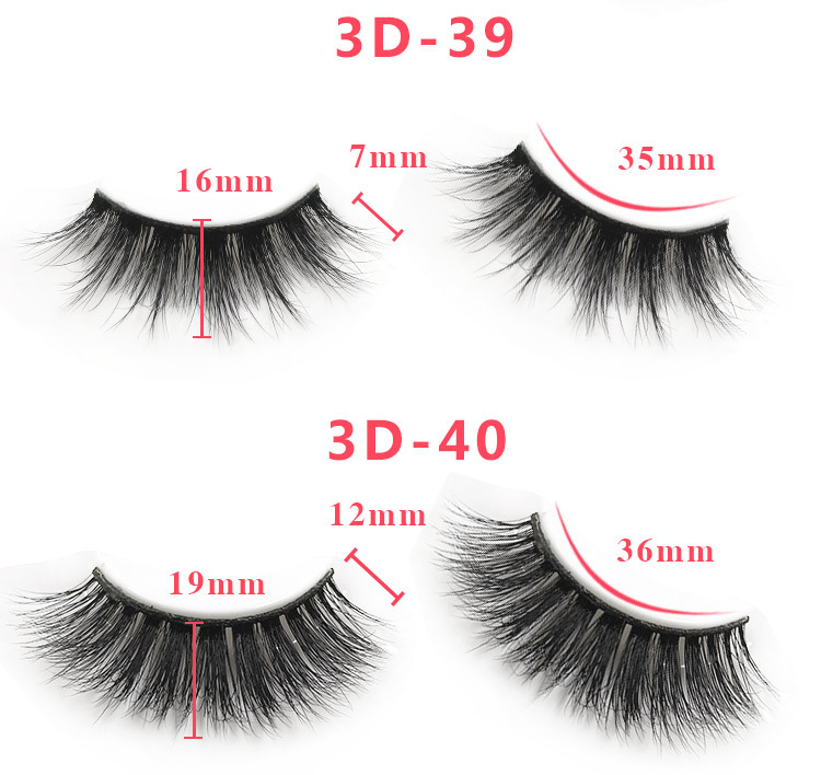 3d mink lashes size details 0231