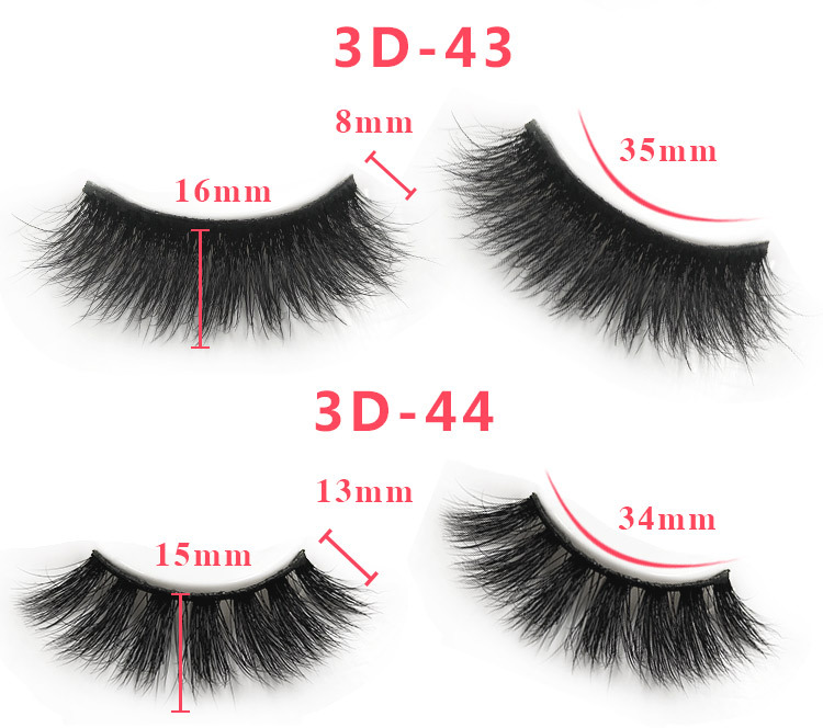 3d mink lashes size details 0431