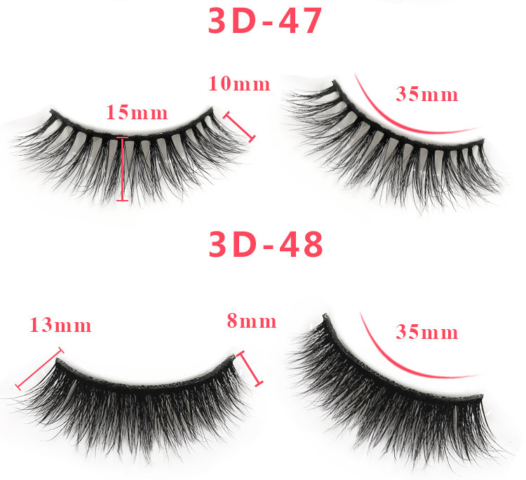 3d mink lashes size details 2301