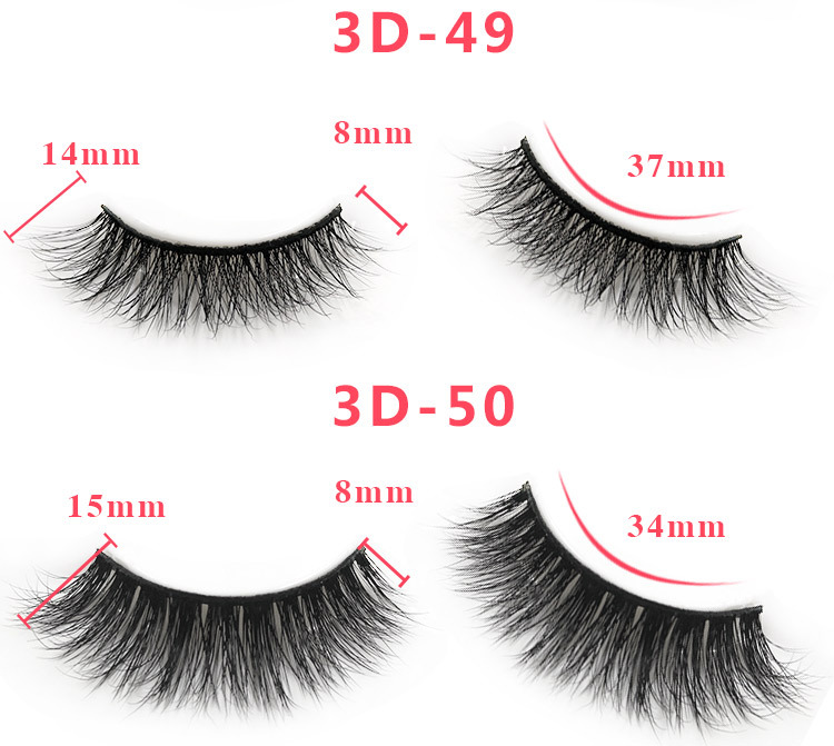 3d mink lashes size details 0341