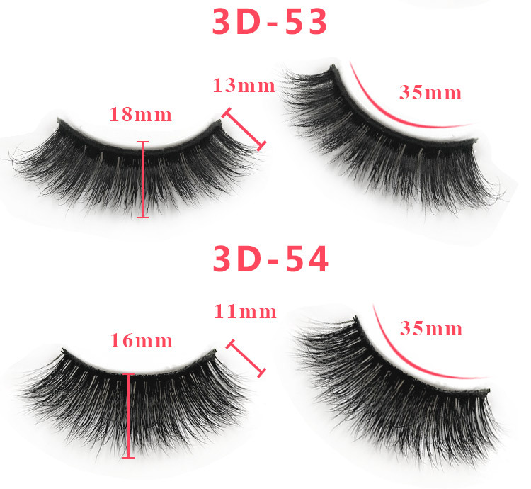 3d mink lashes size details 0651