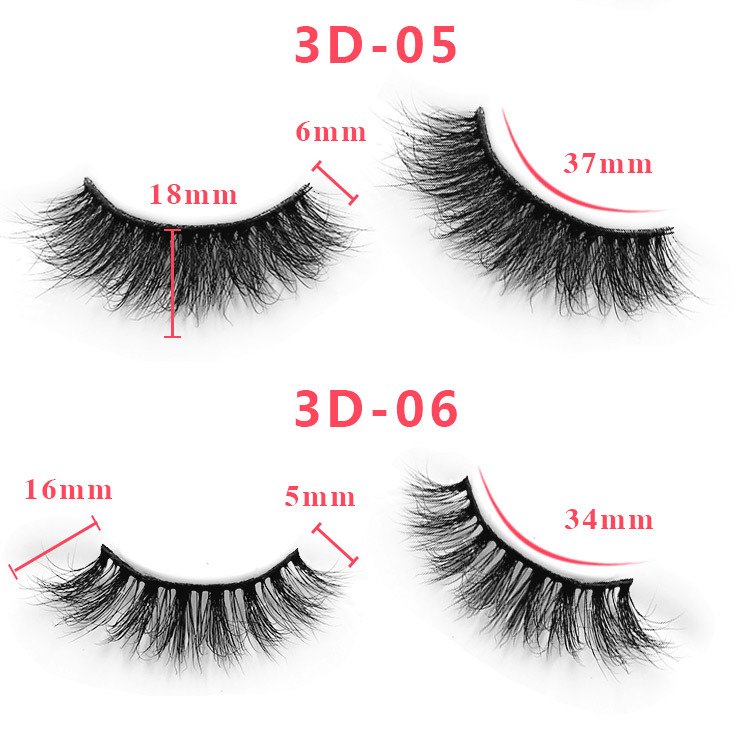 3d mink lashes size details 04