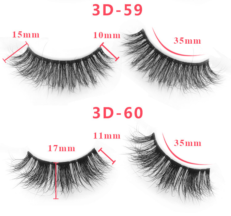 3d mink lashes size details 0341