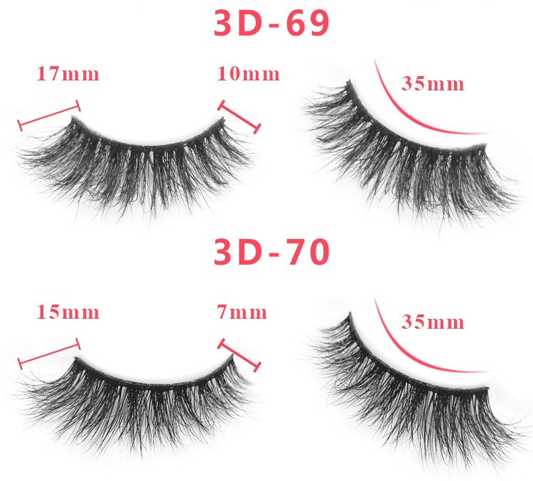 3d mink lashes size details 4301