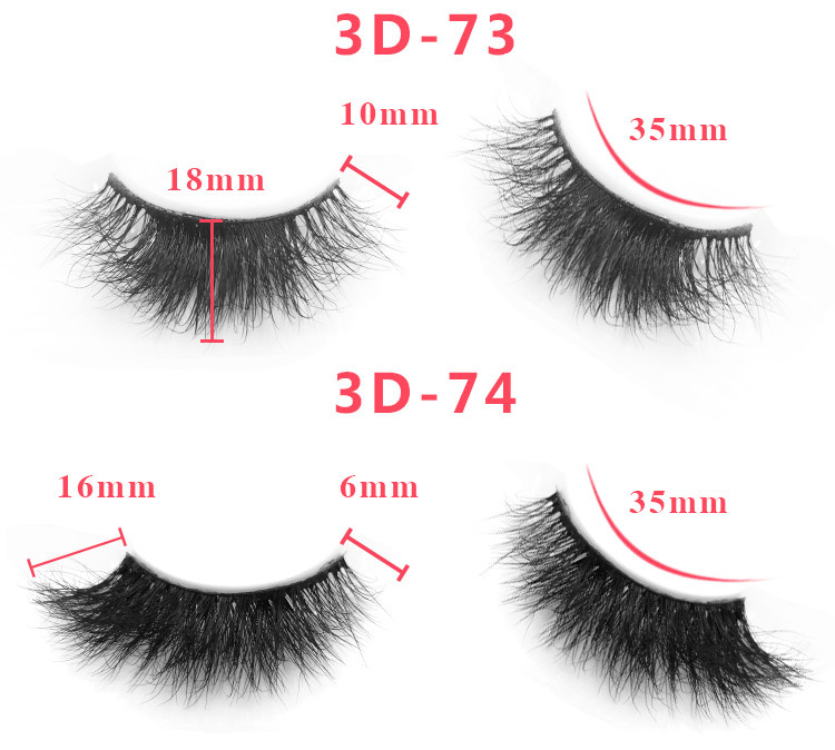 3d mink lashes size details 0651