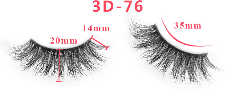 3d mink lashes size details 02331